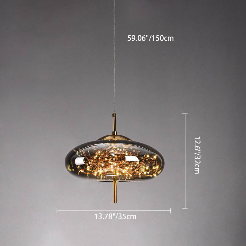 Aurora Cluster Glass Pendant Light – LED Modern Hanging Ceiling Fixture for Living Room