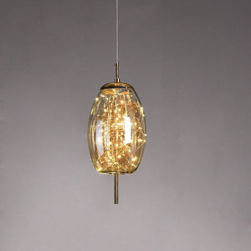 Aurora Cluster Glass Pendant Light – LED Modern Hanging Ceiling Fixture for Living Room