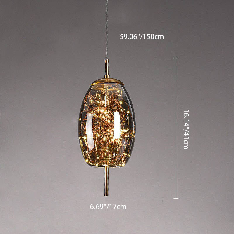 Aurora Cluster Glass Pendant Light – LED Modern Hanging Ceiling Fixture for Living Room