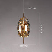 Aurora Cluster Glass Pendant Light – LED Modern Hanging Ceiling Fixture for Living Room