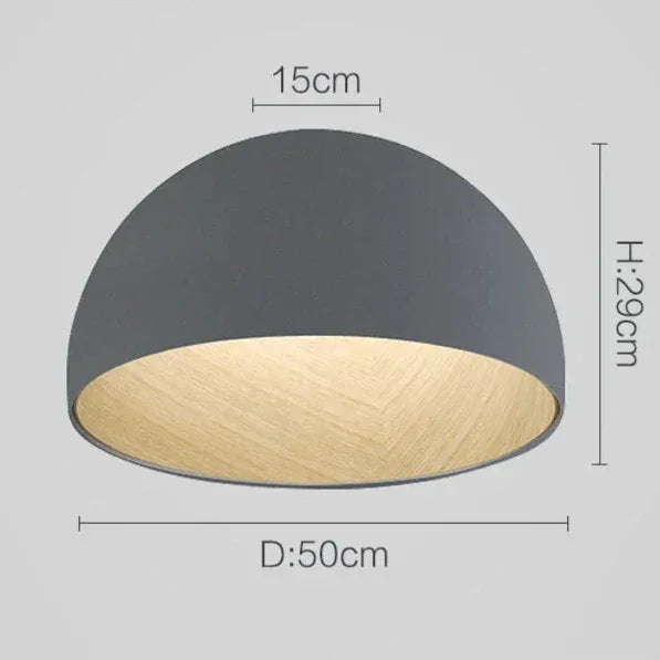 Timbrel Flush Mount Ceiling Light – Modern Black Wood Grain LED Round Living Room Bedroom Decorative Lighting