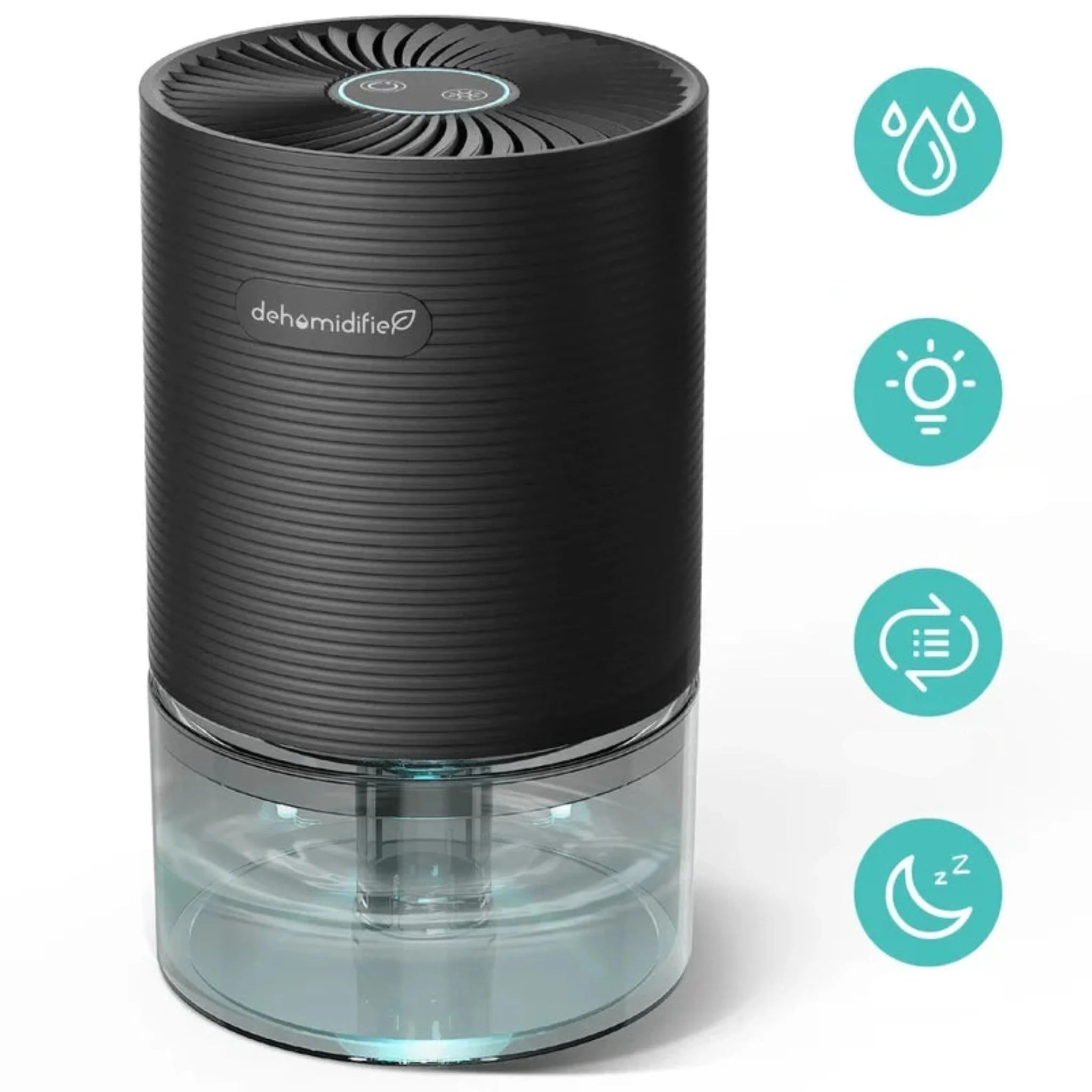 Hydrix Compact Dehumidifier – Portable Mini Moisture Remover Bedroom Basement Quiet Auto Shutoff LED