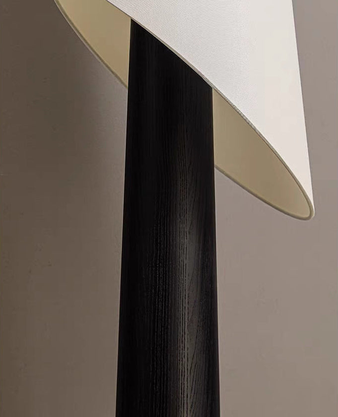 Solara Cone Floor Lamp – Modern Living Room Floor Lamp Bedroom Decorative Lighting Black Tapered Design