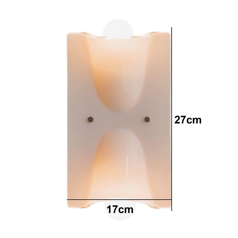 Ambrix Wave Wall Sconce – Amber Glass Modern Decorative Lighting Fixture Living Room Bedroom