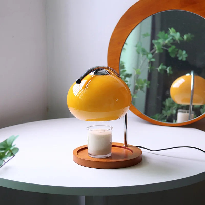 Luma Arc Table Lamp – Mid Century Modern Glass Desk Bedside Accent Light