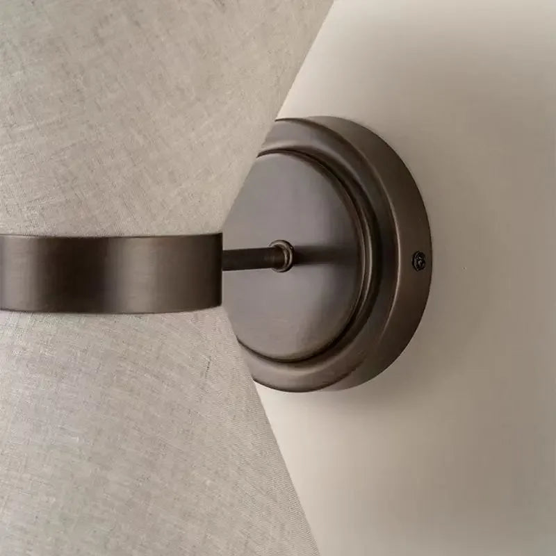 Vesaro Hourglass Wall Sconce – Modern Linen Fabric Shade Bedroom Living Room Decorative Lighting Fixture