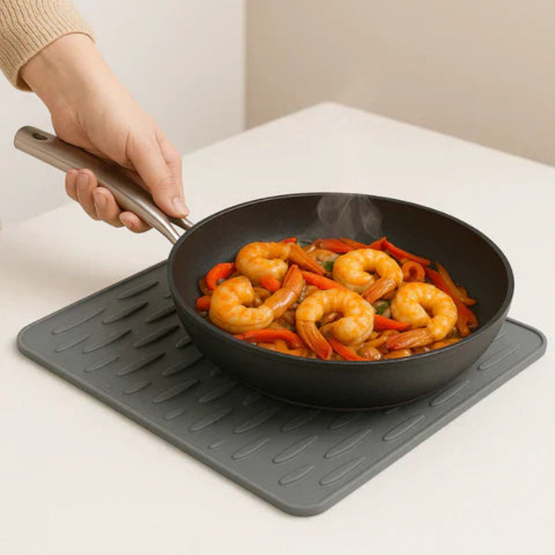 Draynex Silicone Dish Drying Mat – Kitchen Counter Drainer Rack Heat Resistant Trivet Protector