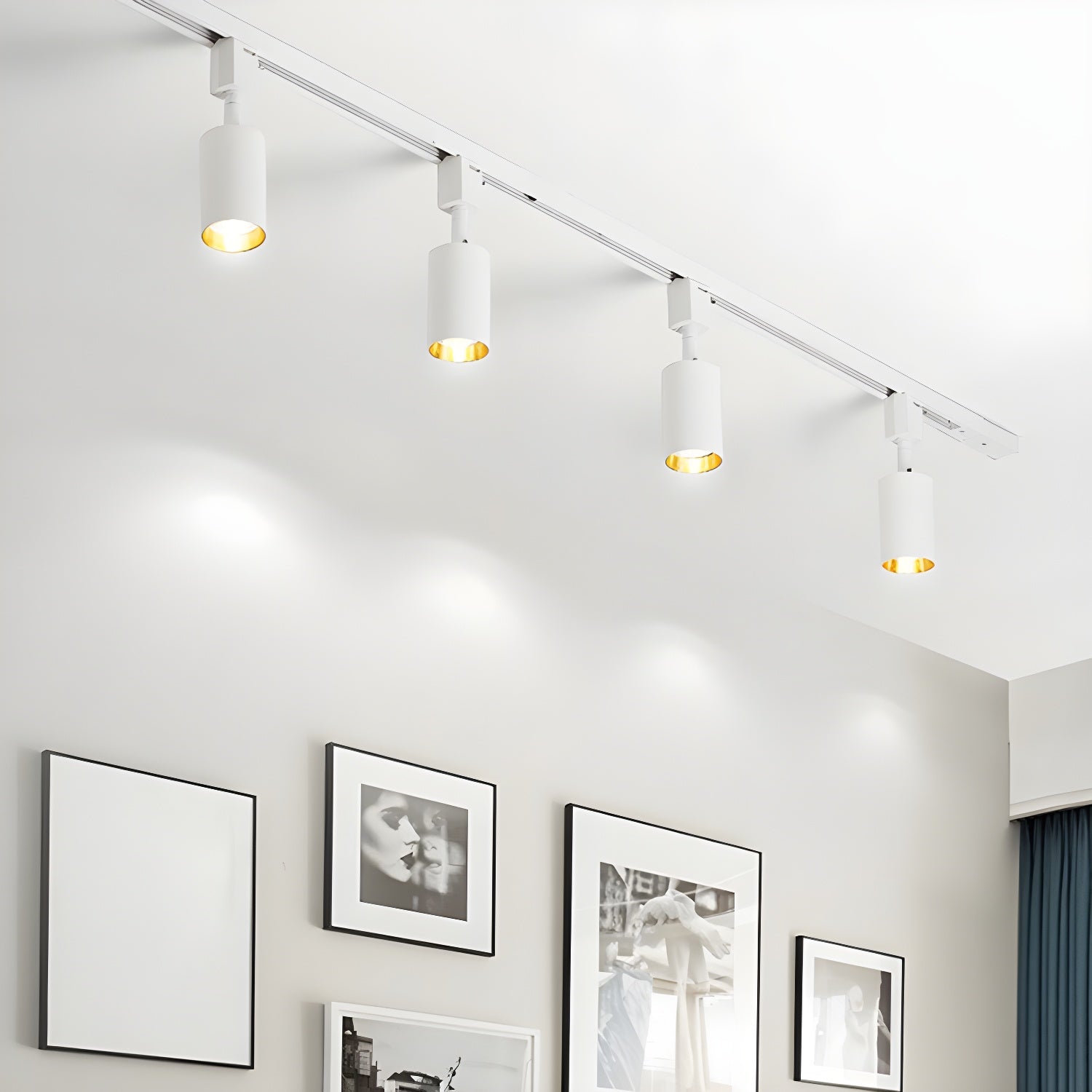 Calix Cylinder Track Light – Black Gold Track Lighting Kitchen Ceiling Adjustable Spotlight Modern