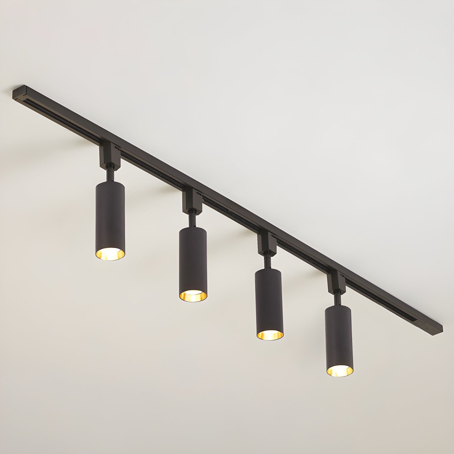 Calix Cylinder Track Light – Black Gold Track Lighting Kitchen Ceiling Adjustable Spotlight Modern