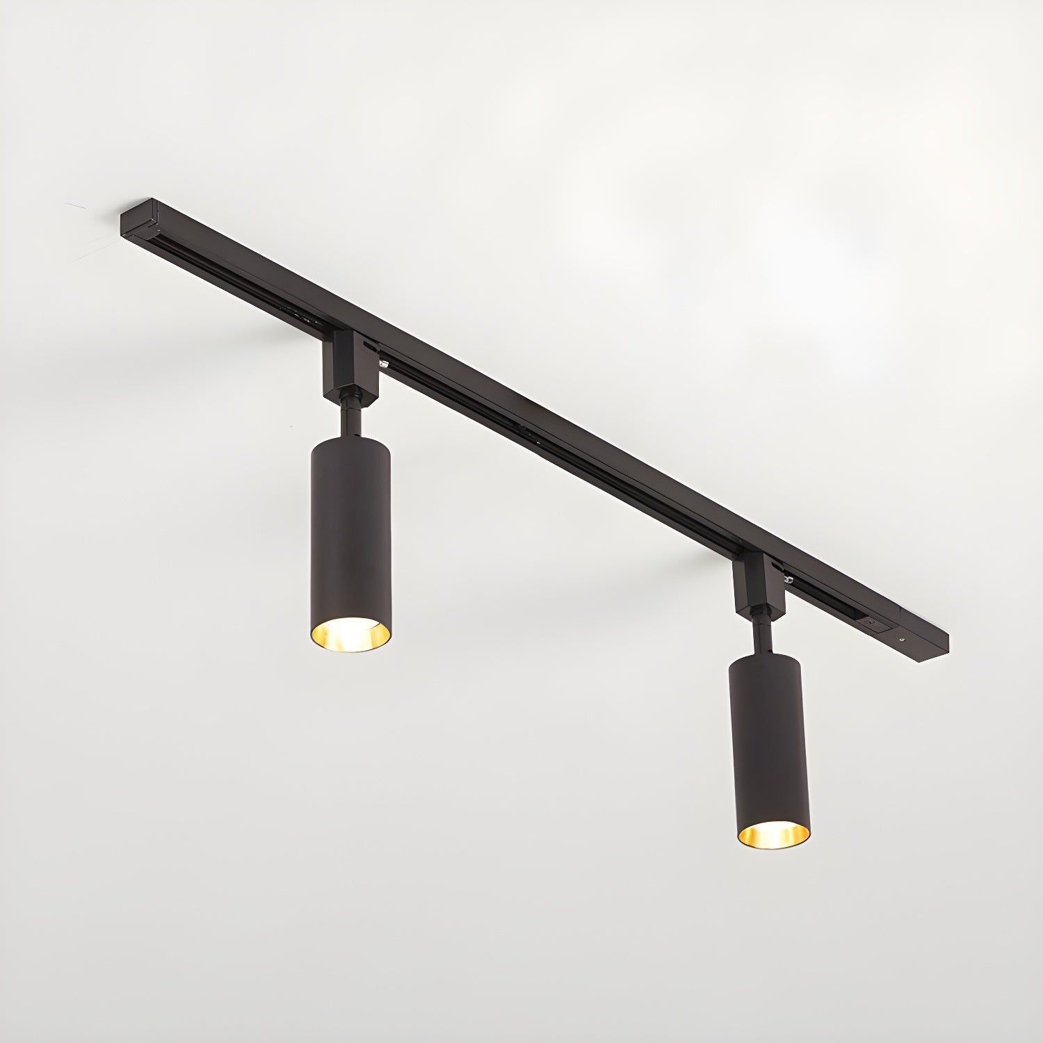 Calix Cylinder Track Light – Black Gold Track Lighting Kitchen Ceiling Adjustable Spotlight Modern