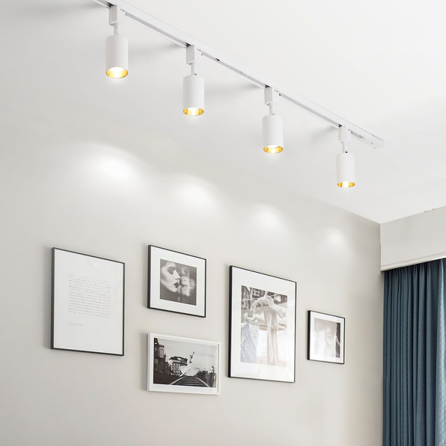 Calix Cylinder Track Light – Black Gold Track Lighting Kitchen Ceiling Adjustable Spotlight Modern