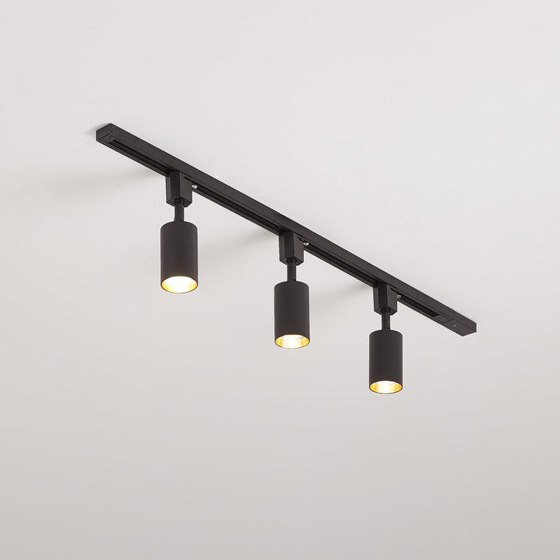Calix Cylinder Track Light – Black Gold Track Lighting Kitchen Ceiling Adjustable Spotlight Modern