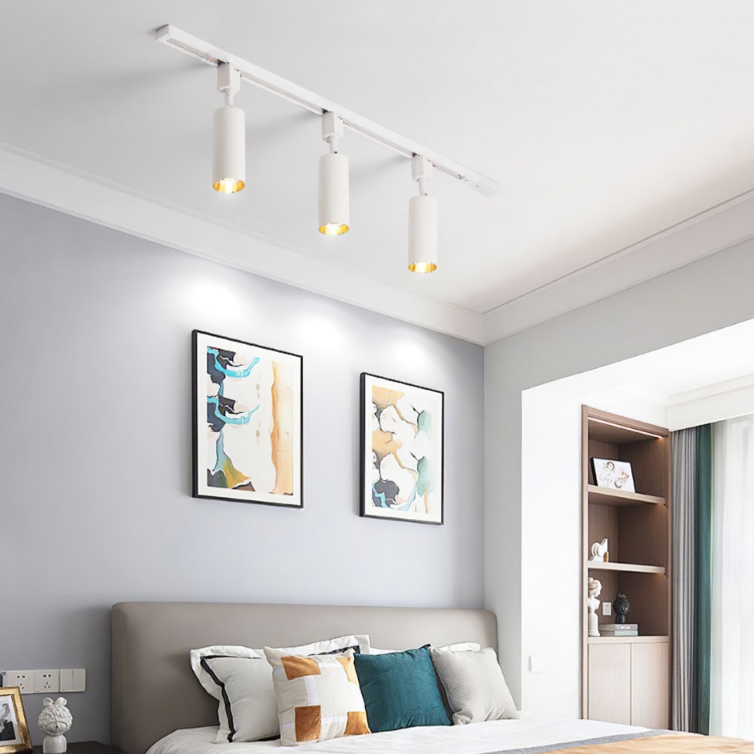 Calix Cylinder Track Light – Black Gold Track Lighting Kitchen Ceiling Adjustable Spotlight Modern