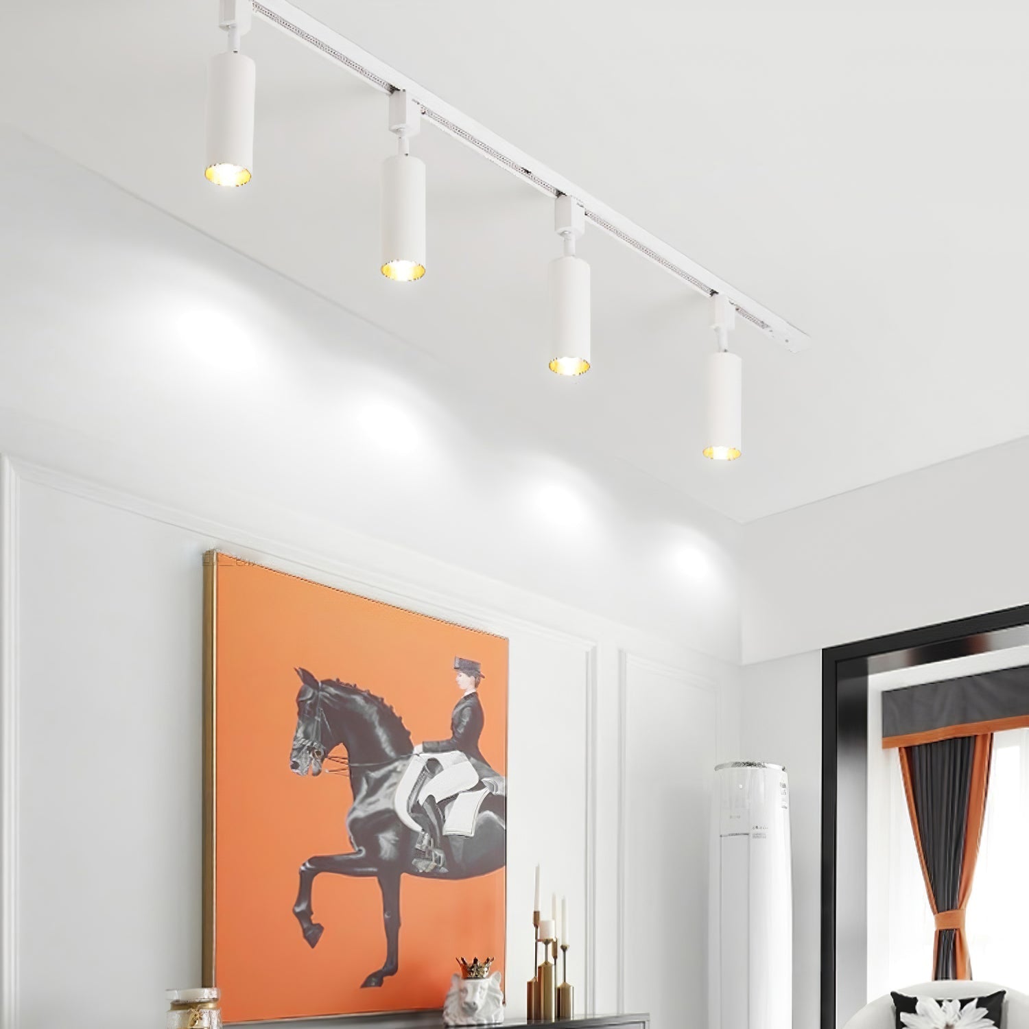 Calix Cylinder Track Light – Black Gold Track Lighting Kitchen Ceiling Adjustable Spotlight Modern
