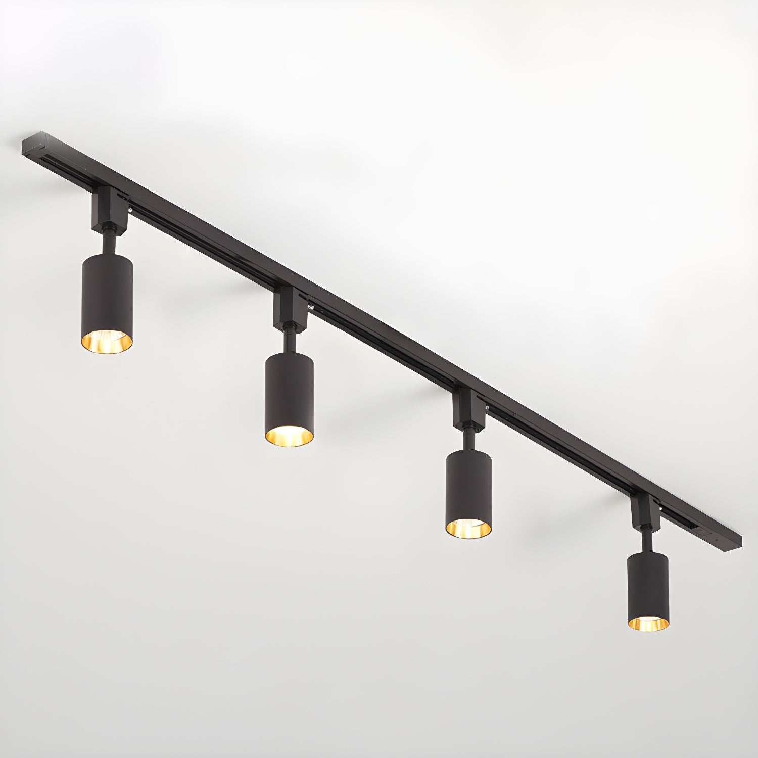 Calix Cylinder Track Light – Black Gold Track Lighting Kitchen Ceiling Adjustable Spotlight Modern