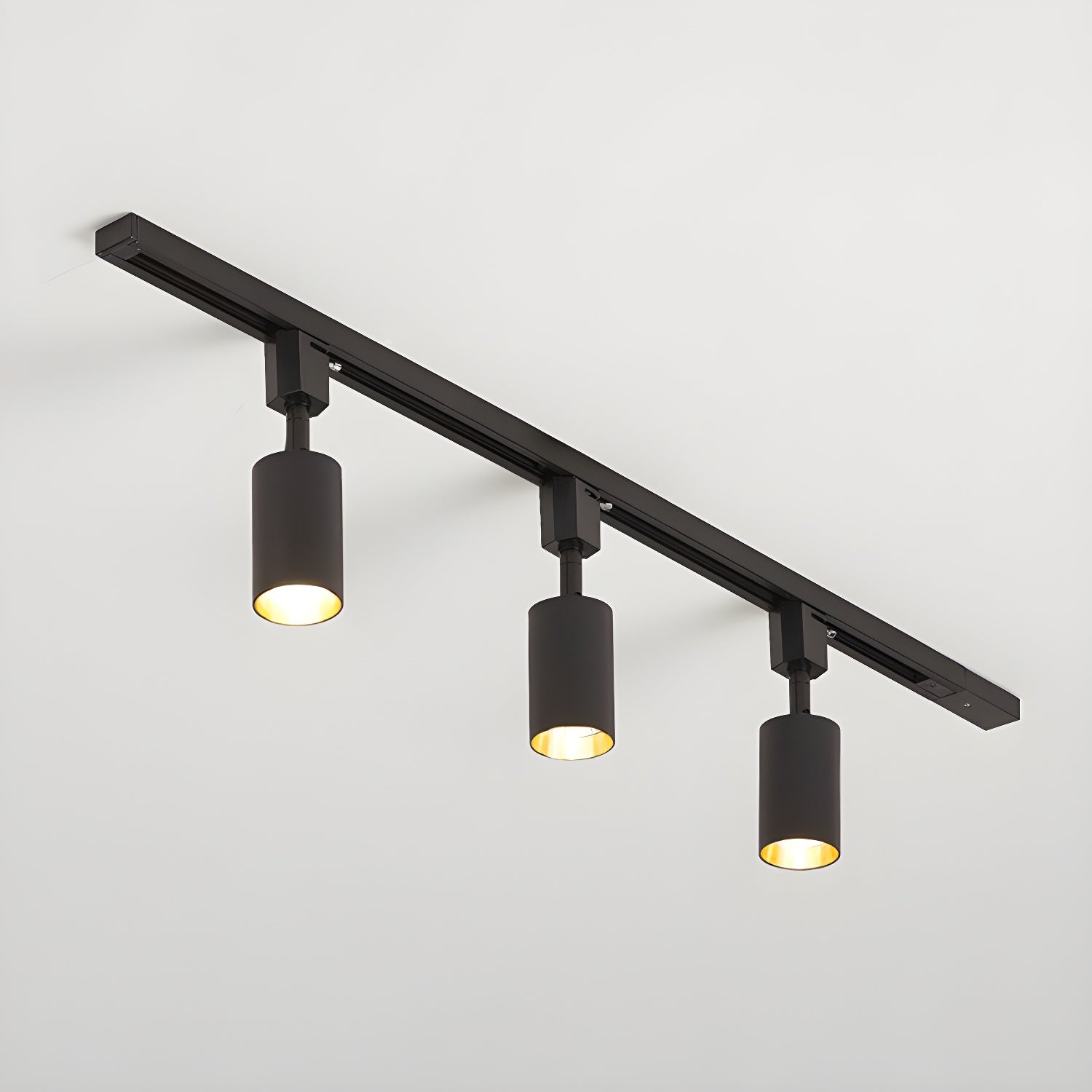 Calix Cylinder Track Light – Black Gold Track Lighting Kitchen Ceiling Adjustable Spotlight Modern