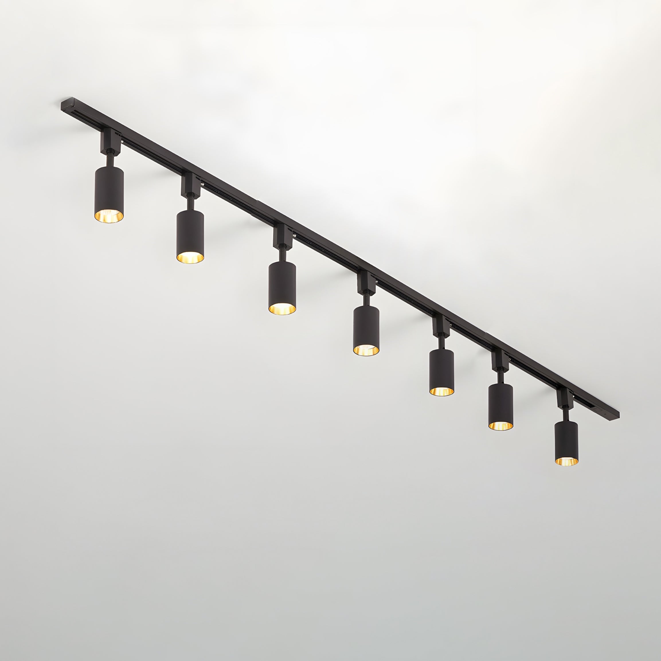 Calix Cylinder Track Light – Black Gold Track Lighting Kitchen Ceiling Adjustable Spotlight Modern