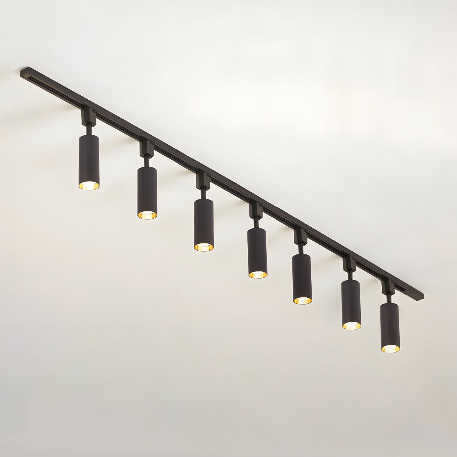 Calix Cylinder Track Light – Black Gold Track Lighting Kitchen Ceiling Adjustable Spotlight Modern