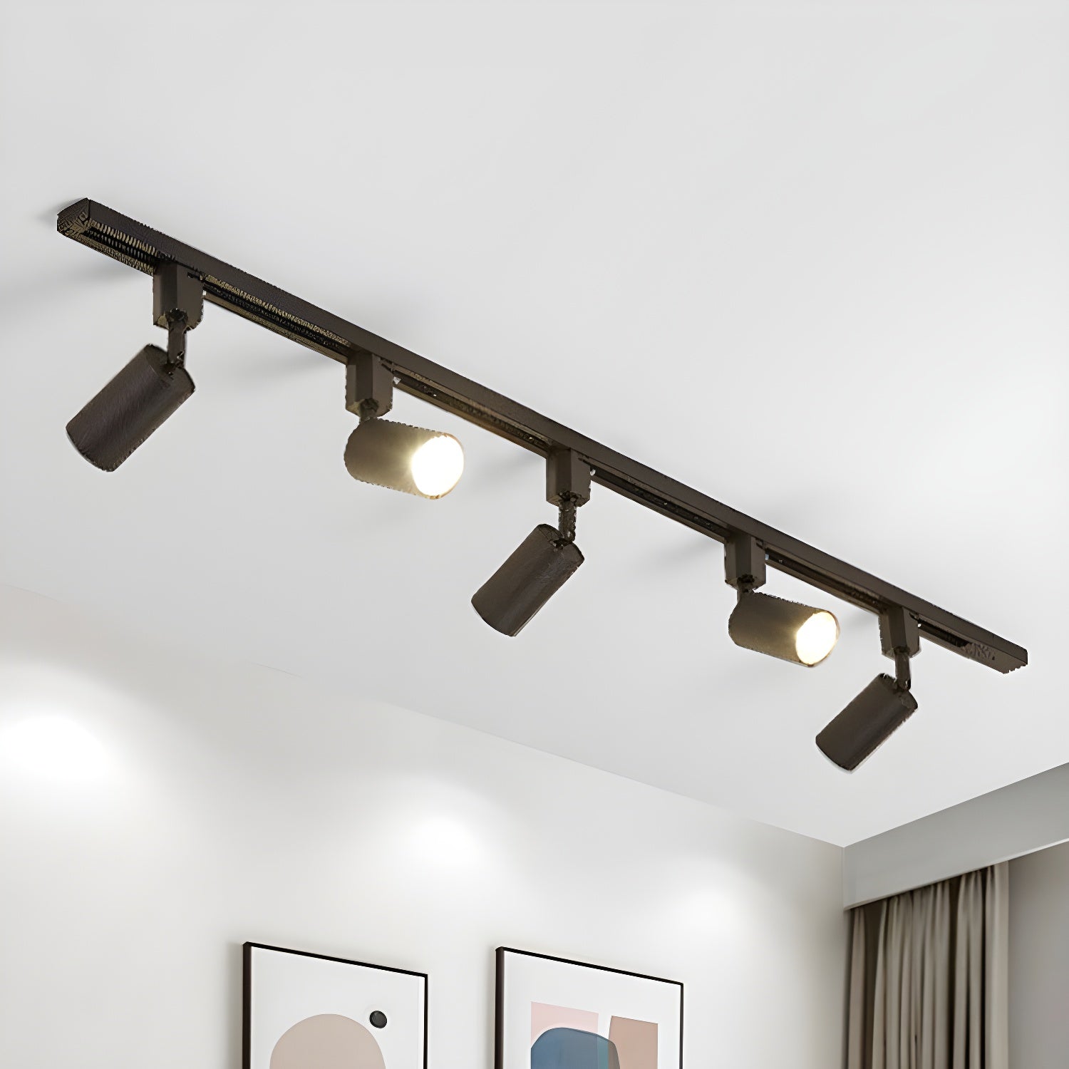 Calix Cylinder Track Light – Black Gold Track Lighting Kitchen Ceiling Adjustable Spotlight Modern