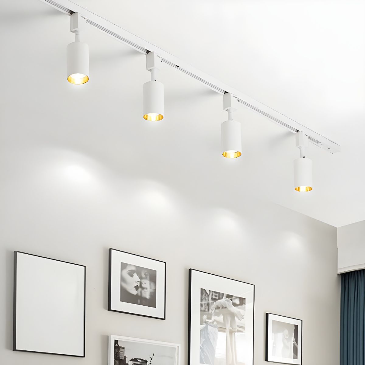 Calix Cylinder Track Light – Black Gold Track Lighting Kitchen Ceiling Adjustable Spotlight Modern