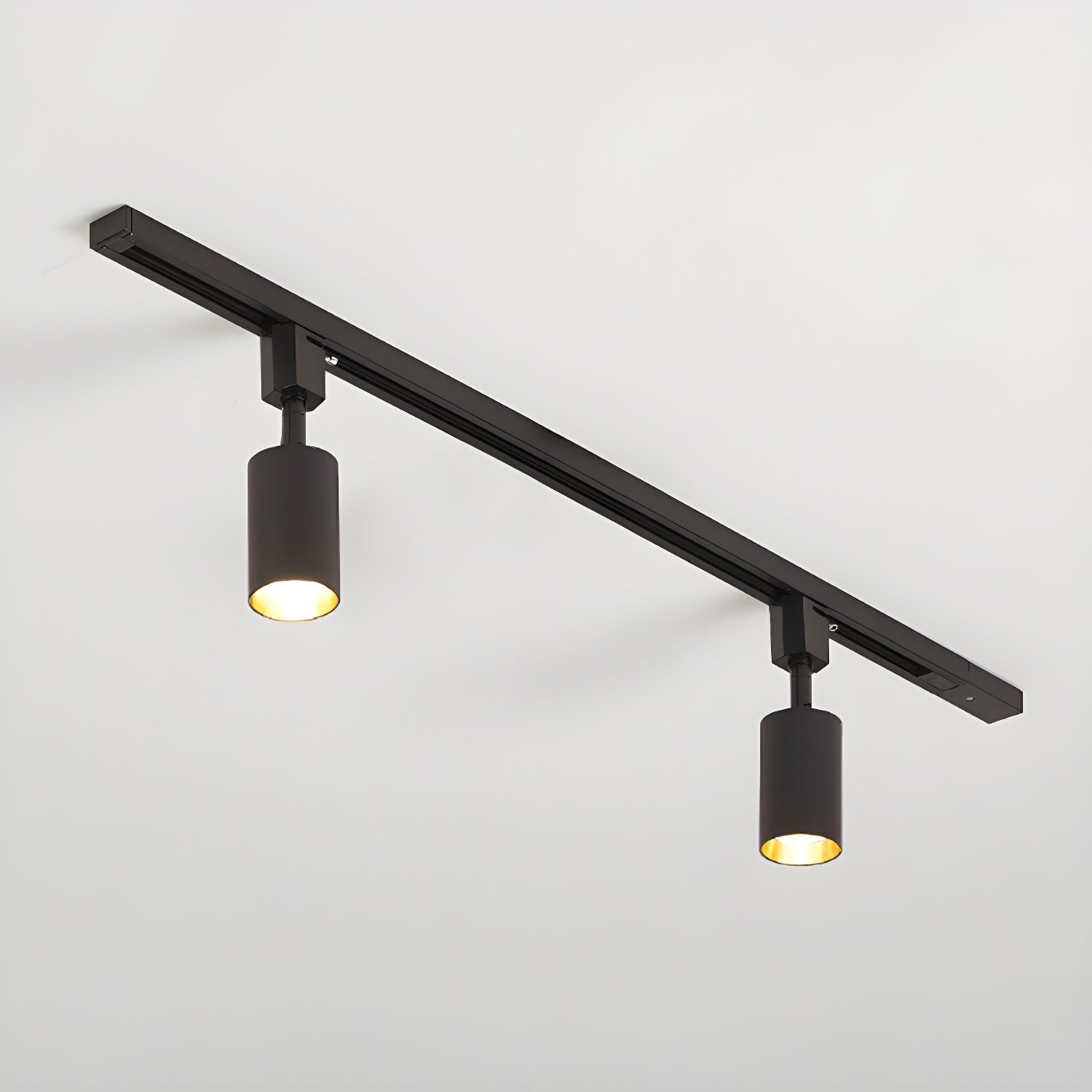 Calix Cylinder Track Light – Black Gold Track Lighting Kitchen Ceiling Adjustable Spotlight Modern