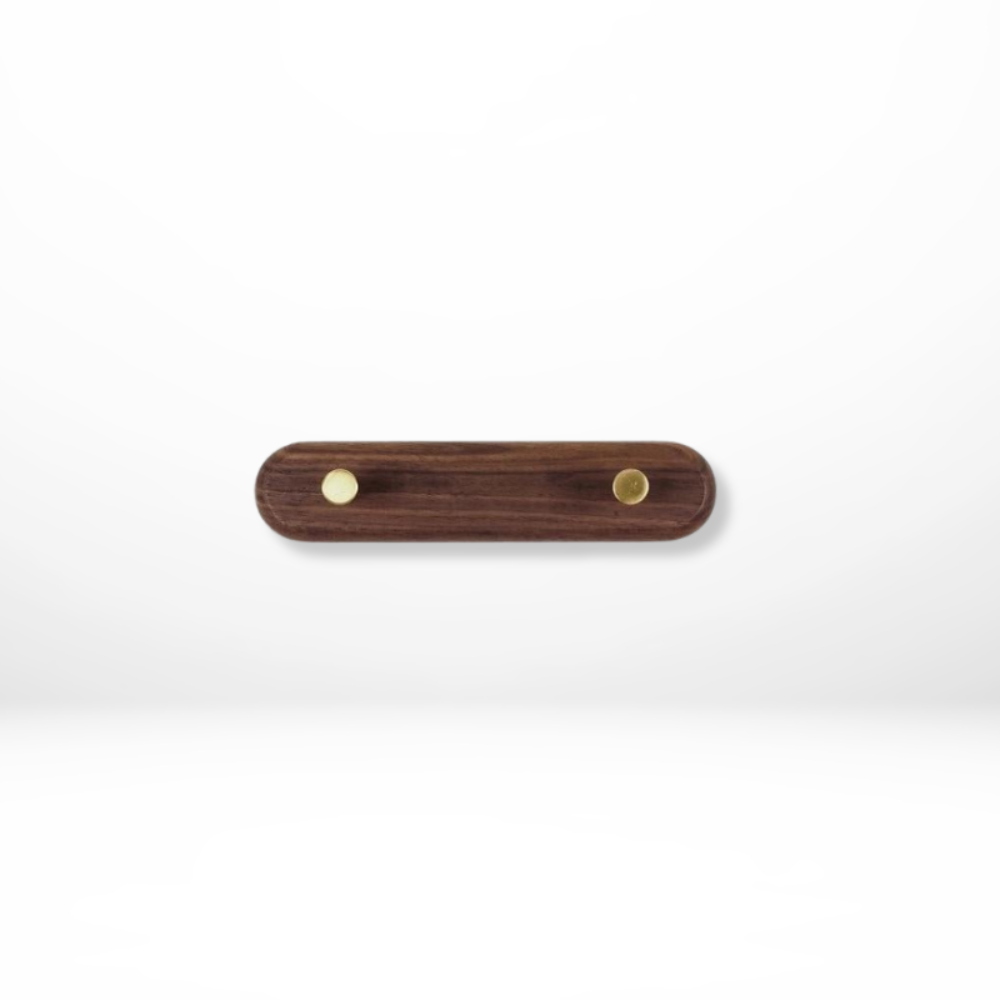 Rovanch Wall Hook Rack – Natural Wood Brass Coat Hooks Entryway Bedroom Bathroom Towel Organizer