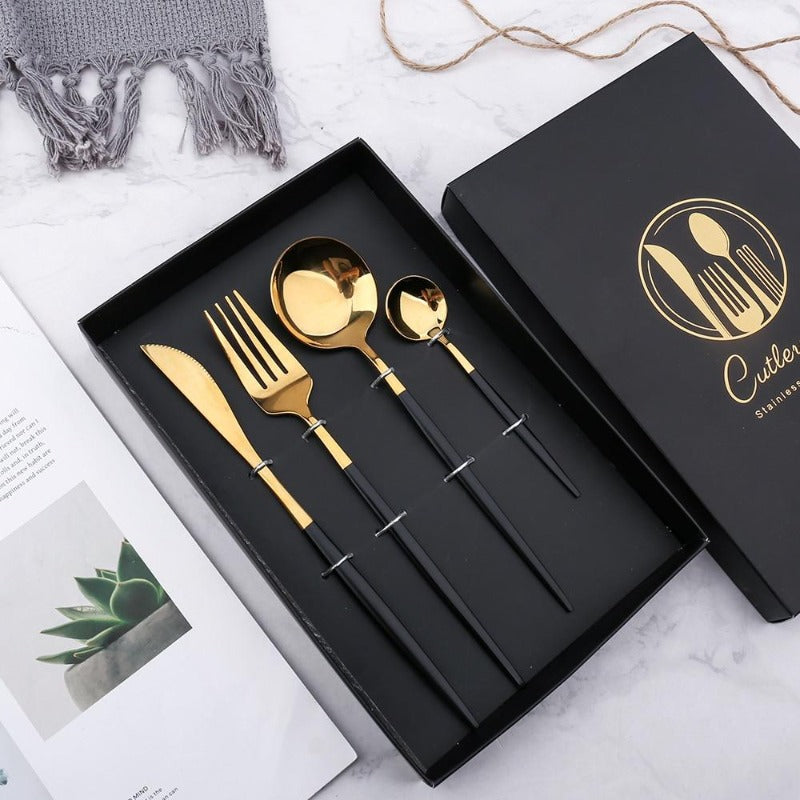 Silkline Flatware Set – Stainless Steel Mirror Finish Silverware Reusable Kitchen Utensils Dining