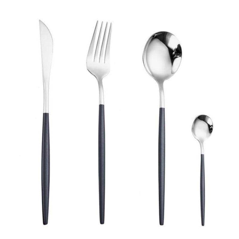 Silkline Flatware Set – Stainless Steel Mirror Finish Silverware Reusable Kitchen Utensils Dining