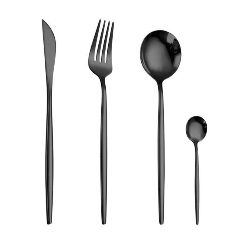 Silkline Flatware Set – Stainless Steel Mirror Finish Silverware Reusable Kitchen Utensils Dining