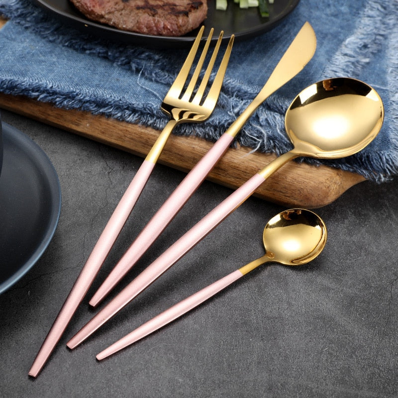 Silkline Flatware Set – Stainless Steel Mirror Finish Silverware Reusable Kitchen Utensils Dining
