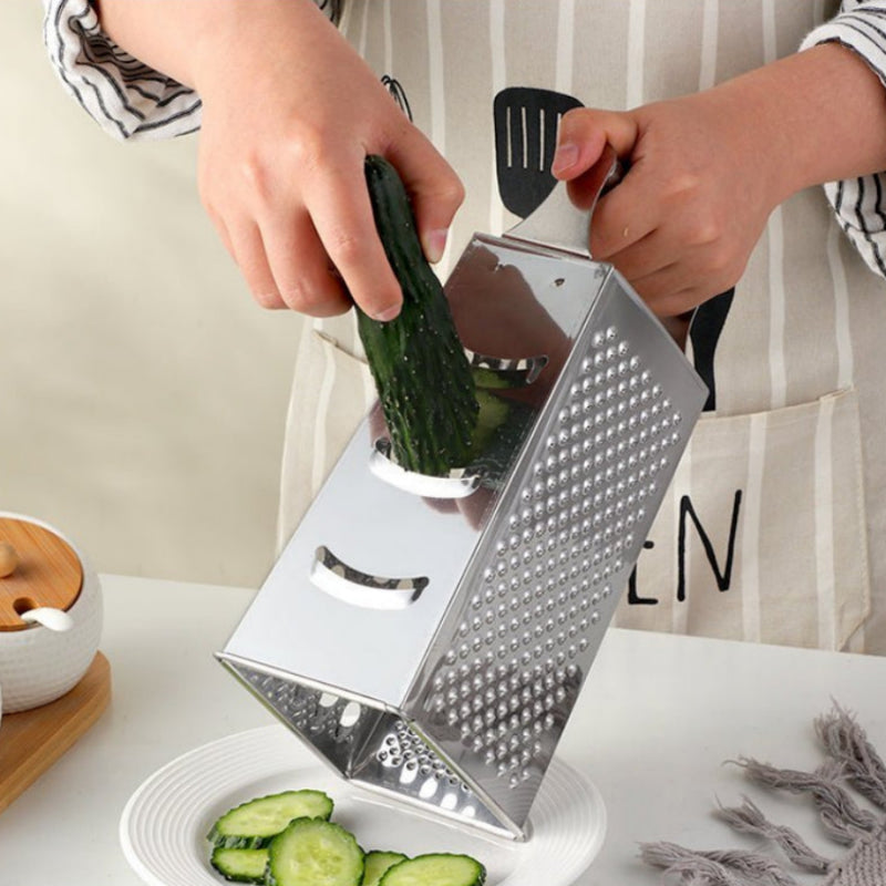 Luxen Gold Kitchen Grater – Stainless Steel Handheld Box Grater Shredder Kitchen Tool Decorative