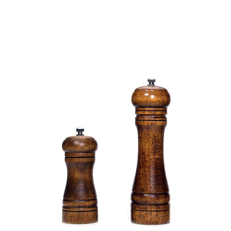 Tornley Salt Pepper Mill Set – Wooden Stainless Steel Adjustable Grinder Kitchen Dining Decor