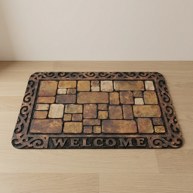 Terrano Stone Door Mat – Diatom Mud Washable Welcome Entryway Floor Mat Indoor Outdoor Front Porch