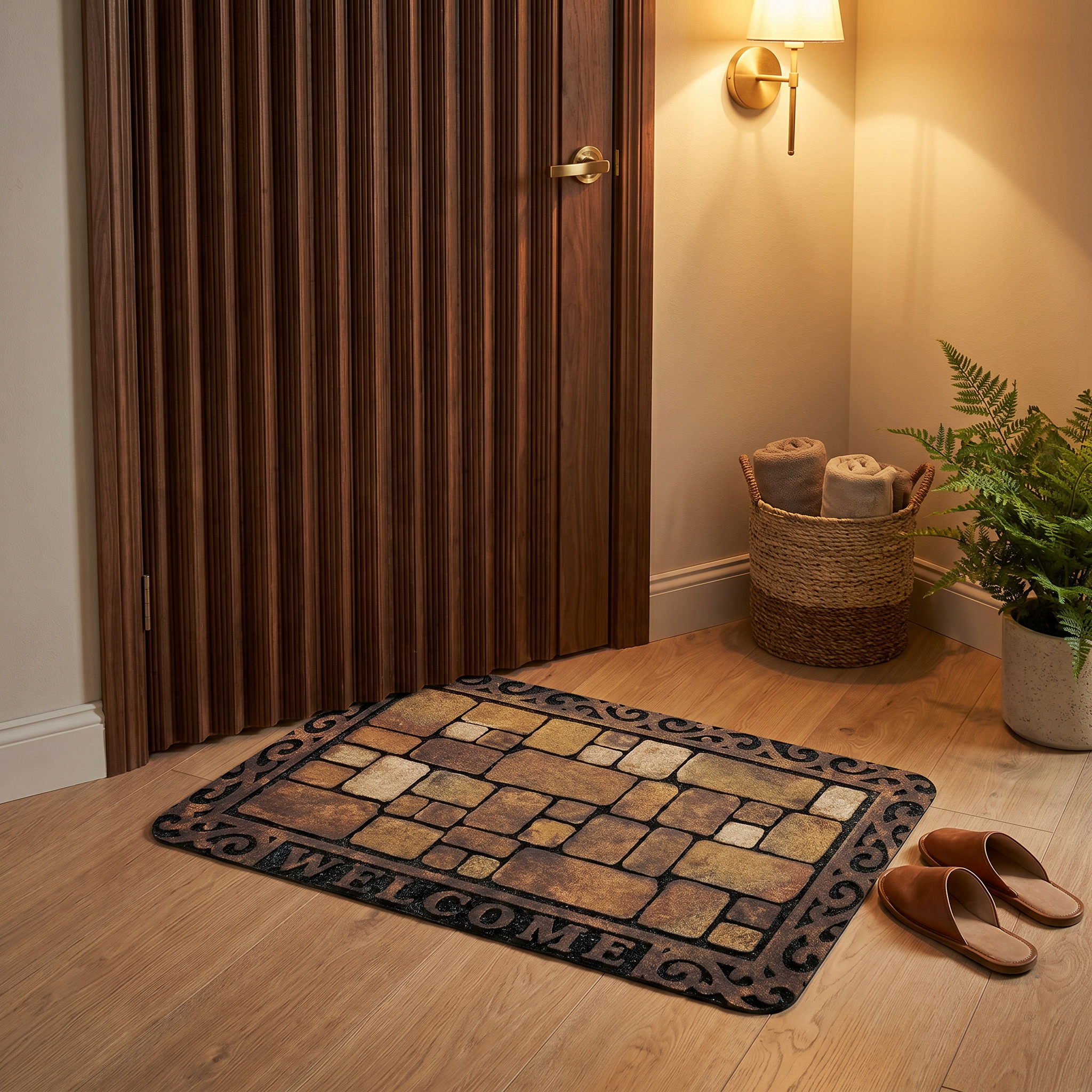 Terrano Stone Door Mat – Diatom Mud Washable Welcome Entryway Floor Mat Indoor Outdoor Front Porch