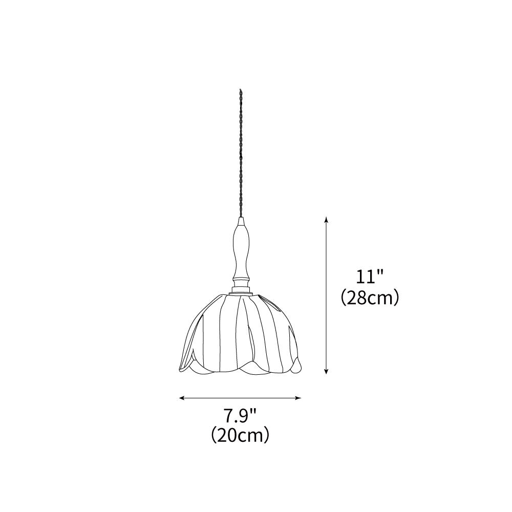 Tulip Stripe Pendant Lamp – Art Deco Stripe Pendant Lighting Fixture