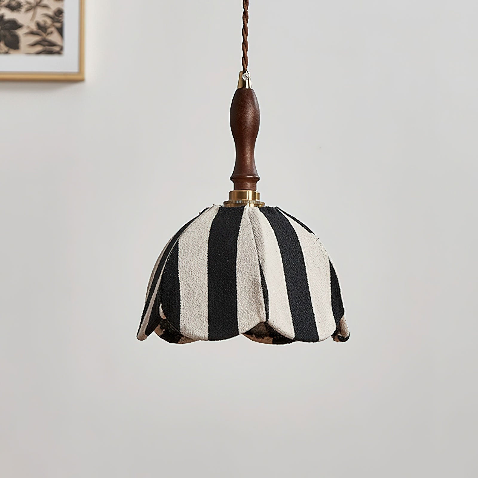 Tulip Stripe Pendant Lamp – Art Deco Stripe Pendant Lighting Fixture