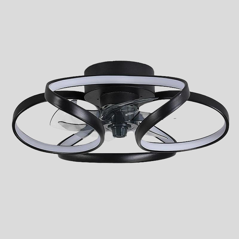 Orvexa Retractable Ceiling Fan Light – Modern LED Flush Mount Dimmable Remote Bedroom Living Room