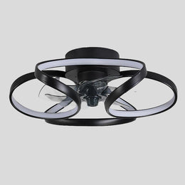 Orvexa Retractable Ceiling Fan Light – Modern LED Flush Mount Dimmable Remote Bedroom Living Room