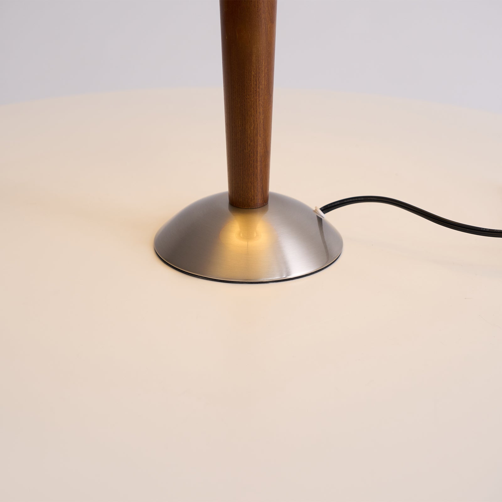 Talwood Dome Table Lamp – Oak Linen Shade Table Lighting Fixture