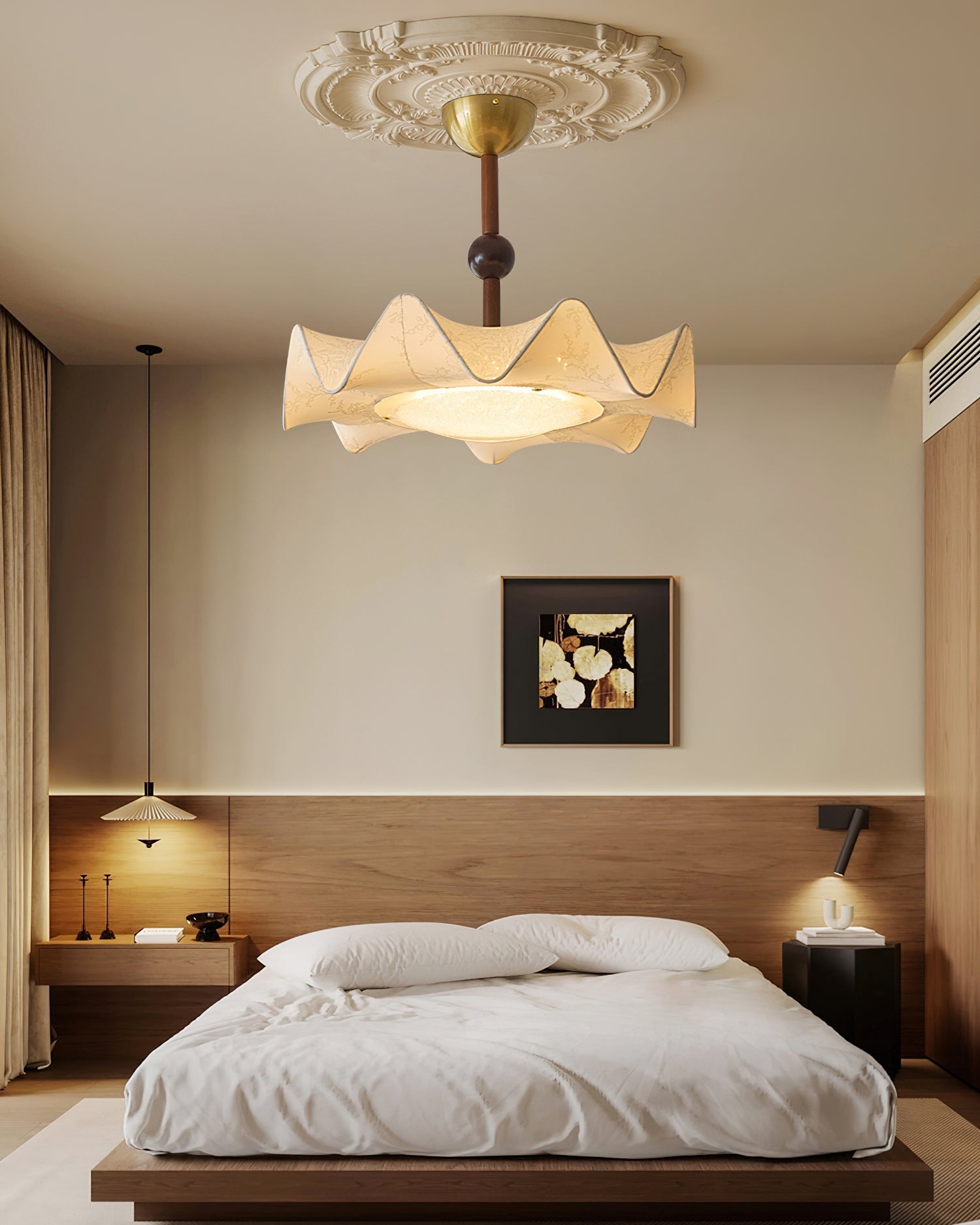 Petal Wave Semi-Flush Ceiling Light – Mid-Century Decorative Fixture