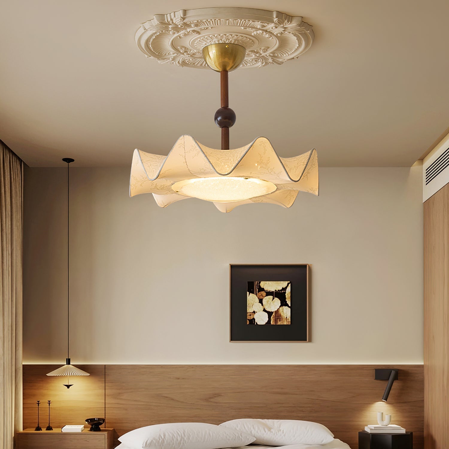 Petal Wave Semi-Flush Ceiling Light – Mid-Century Decorative Fixture