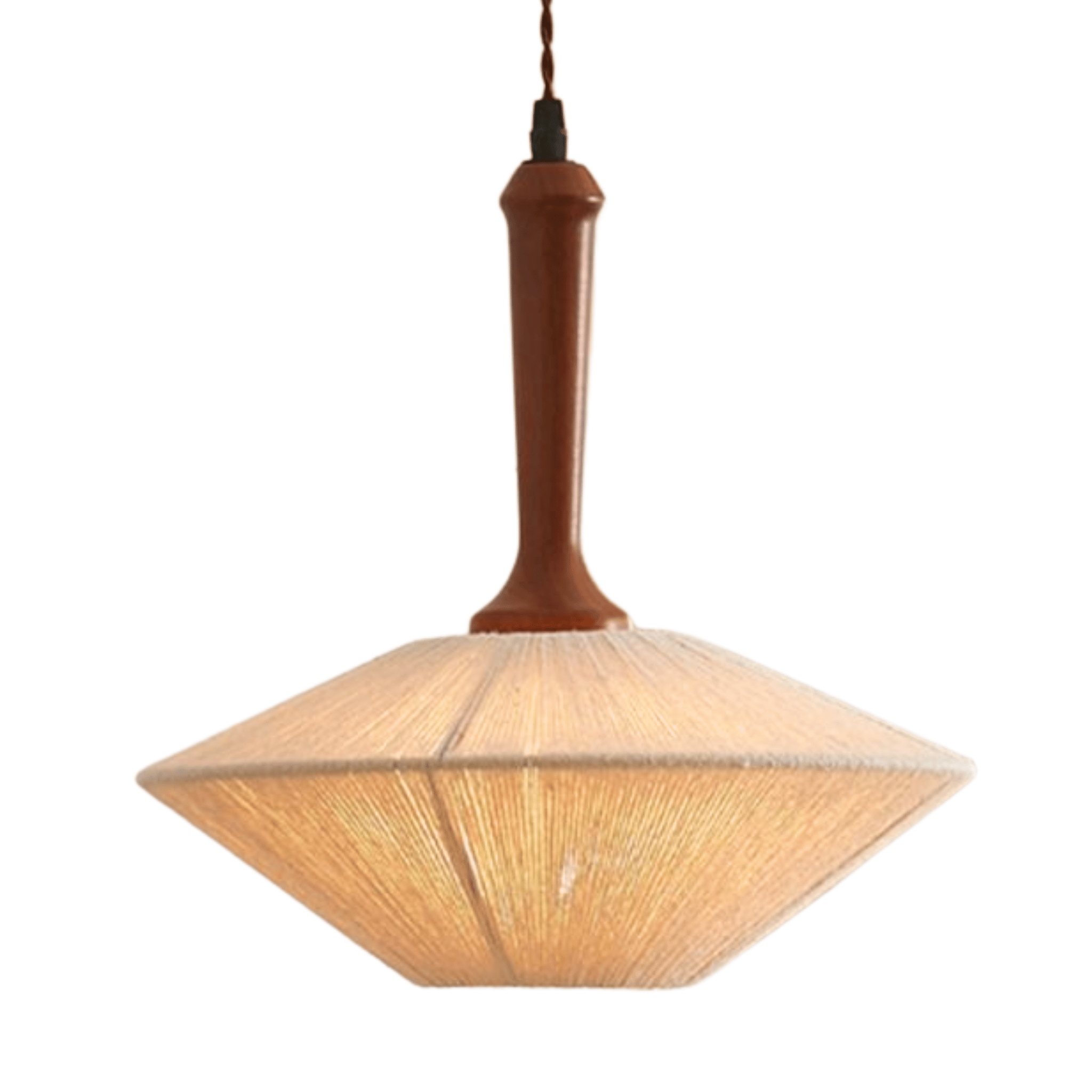 Dralux Woven Pendant Light – Rattan Hanging Light Fixture Ceiling Dining Room Kitchen Island Bedroom Decorative Lighting