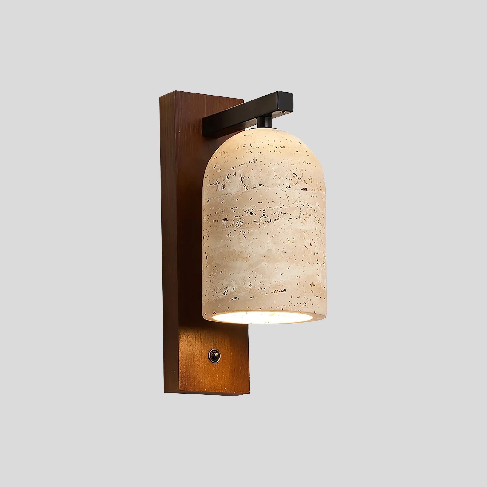 Stoned Travertine Wall Lamp – Travertine Finish Wall Light Fixture Dining Rooms Living Spaces Hallways