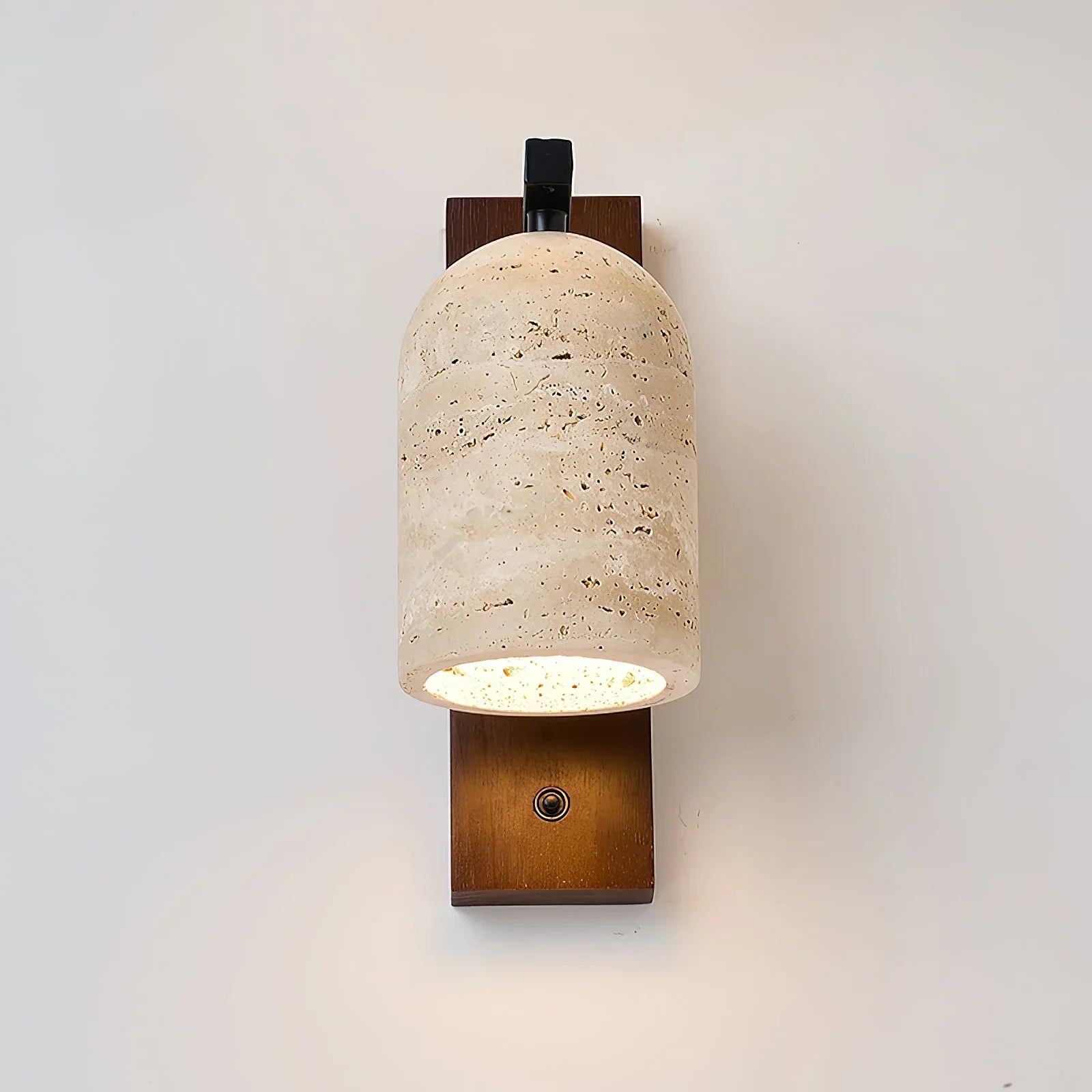 Stoned Travertine Wall Lamp – Travertine Finish Wall Light Fixture Dining Rooms Living Spaces Hallways