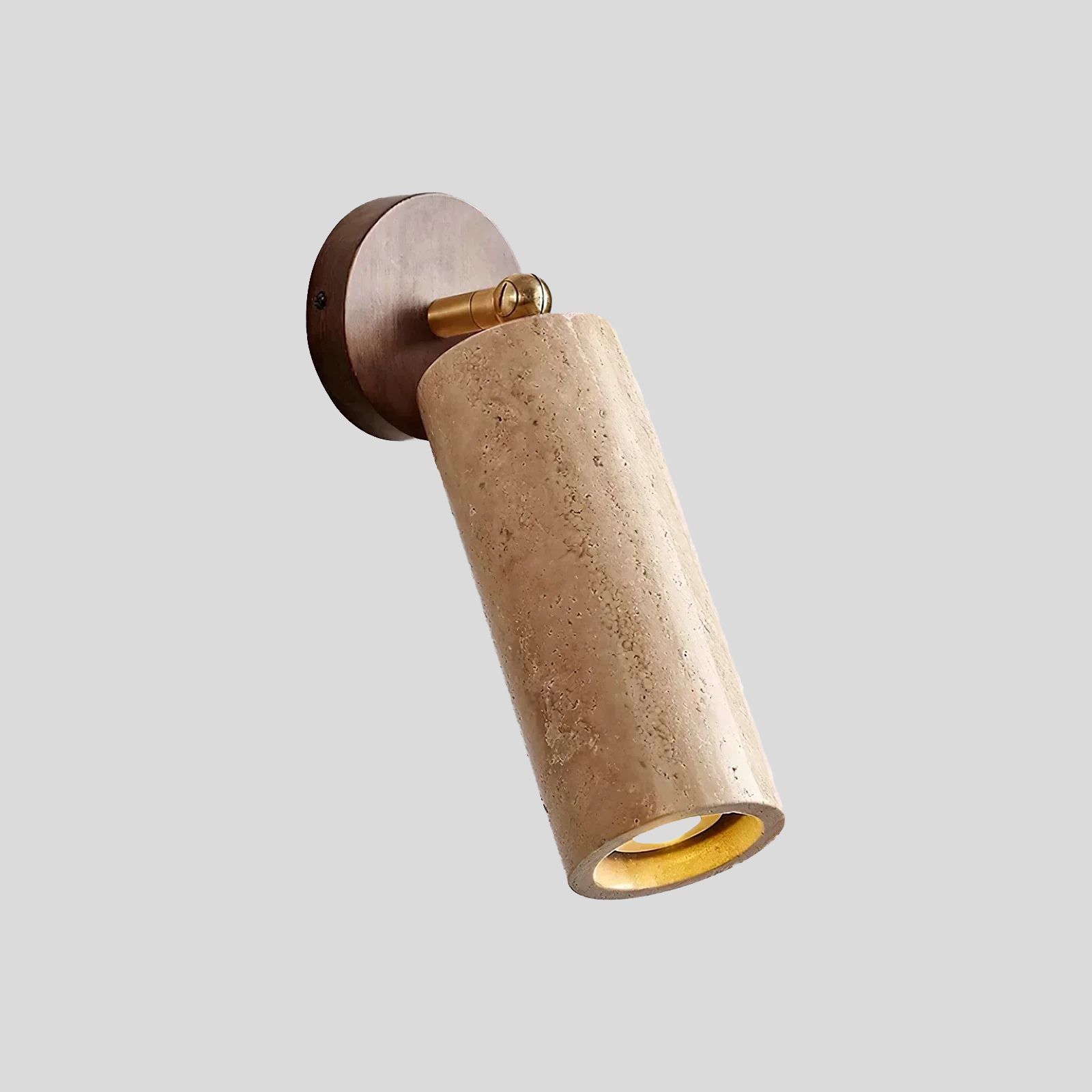Tiara Travertine Wall Lamp – Textured Travertine Wall Light Handcrafted Finish Modern Interiors