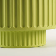 Modern Fluted Ceramic Semi-Flush Ceiling Light – Tiered Drum Fixture