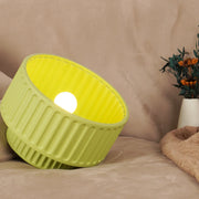 Modern Fluted Ceramic Semi-Flush Ceiling Light – Tiered Drum Fixture