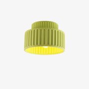 Modern Fluted Ceramic Semi-Flush Ceiling Light – Tiered Drum Fixture