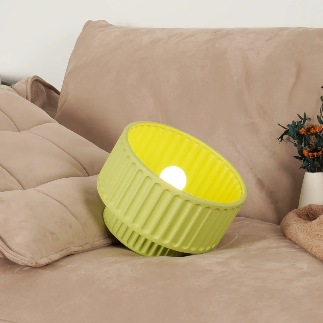 Modern Fluted Ceramic Semi-Flush Ceiling Light – Tiered Drum Fixture