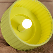 Modern Fluted Ceramic Semi-Flush Ceiling Light – Tiered Drum Fixture